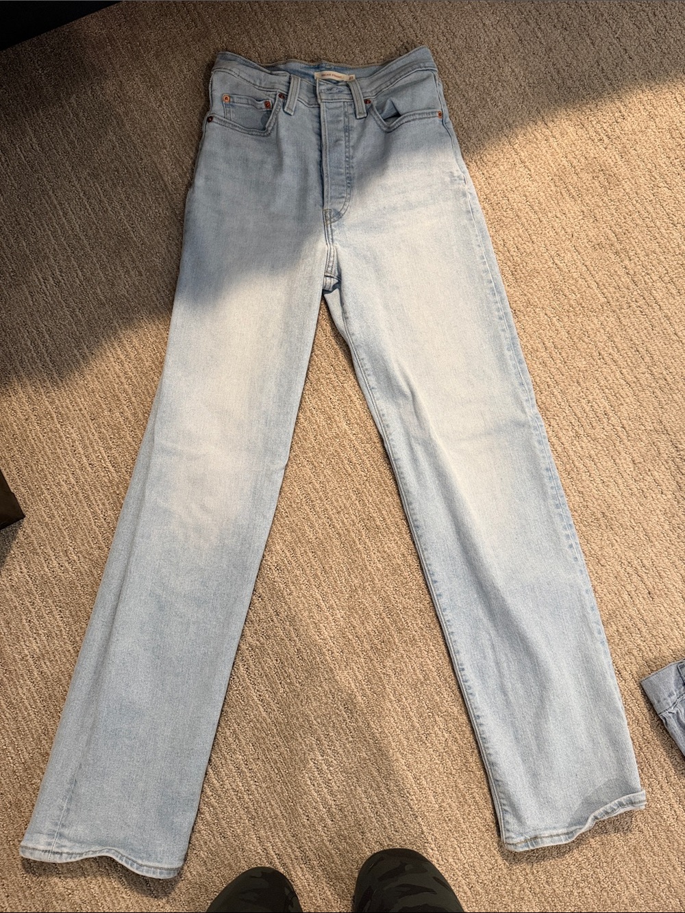 Light Blue womens Straight-Leg Jeans
